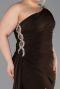 Brown Long Plus Size Evening Dress ABU3132
