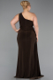 Brown Long Plus Size Evening Dress ABU3132