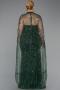 Emerald Green Long Beaded Plus Size Wedding Dress ABU5328