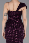 Long Dark Purple Scaly Prom Gown ABU6075