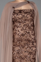 Long Copper Scaly Plus Size Evening Dress ABU5794