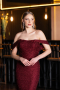 Long Burgundy Beaded Evening Dress ABU6057