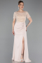 Long Beige Dantelle Evening Dress ABU6100