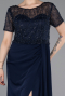 Long Navy Blue Dantelle Evening Dress ABU6100