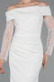 Long White Evening Dress ABU6101