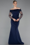 Long Navy Blue Evening Dress ABU6101