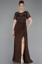 Long Brown Dantelle Evening Dress ABU6100