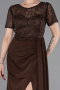 Long Brown Dantelle Evening Dress ABU6100