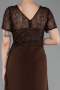 Long Brown Dantelle Evening Dress ABU6100