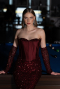 Long Burgundy Scaly Evening Dress ABU6041