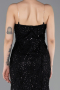 Long Black Beaded Evening Dress ABU6080