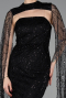 Long Black Beaded Evening Dress ABU6104
