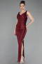 Long Burgundy Prom Gown ABU6105