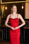 Long Red Scaly Evening Dress ABU6039