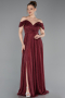 Long Burgundy Evening Dress ABU6107