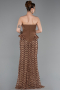 Copper Long Scaly Evening Dress ABU5919