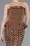 Copper Long Scaly Evening Dress ABU5919