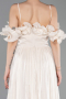 Long Beige Chiffon Prom Gown ABU6110