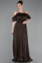 Long Brown Chiffon Prom Gown ABU6110