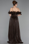 Long Brown Chiffon Prom Gown ABU6110