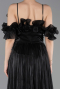 Long Black Chiffon Prom Gown ABU6110