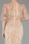 Gold Long Beaded Plus Size Evening Dress ABU5722