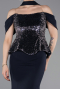 Long Navy Blue Evening Dress ABU6094