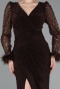 Brown Long Evening Dress ABU3008