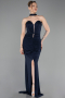 Long Navy Blue Evening Dress ABU6112