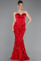 Long Red Evening Dress ABU6114