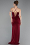 Long Burgundy Prom Gown ABU6115