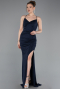 Long Navy Blue Prom Gown ABU6115