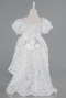 Front Short Back Long White Girl Dress ABO134