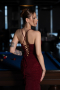 Long Burgundy Prom Gown ABU6115