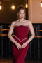 Long Burgundy Mermaid Prom Dress ABU6092