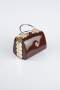 Brown Patent Leather Evening Bag KC170