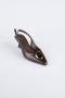 Brown Leather Stiletto ABD2108