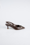 Brown Leather Stiletto ABD2108
