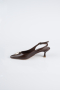 Brown Leather Stiletto ABD2108