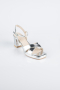 Silver Leather Evening Shoe ABD2114