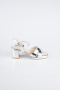 Silver Leather Evening Shoe ABD2114