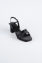 Black Satin Evening Shoe ABS2114