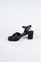 Black Satin Evening Shoe ABS2114