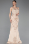 Long Gold Haute Couture Dress ABU6116