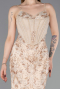 Long Gold Plus Size Engagement Dress ABU6132