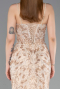 Long Gold Plus Size Engagement Dress ABU6132