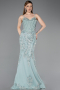 Long Mint Plus Size Engagement Dress ABU6132