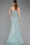 Long Mint Plus Size Engagement Dress ABU6132