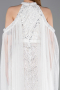 Long White Beaded Evening Dress ABU6117