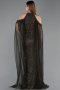 Long Olive Drab Beaded Evening Dress ABU6117